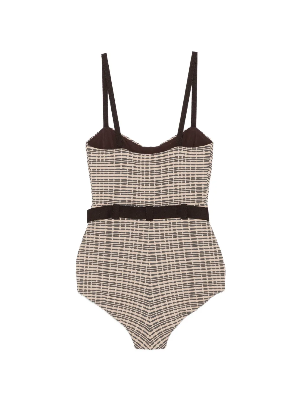 Antonio Marras Top met ceintuur en patroon Beige