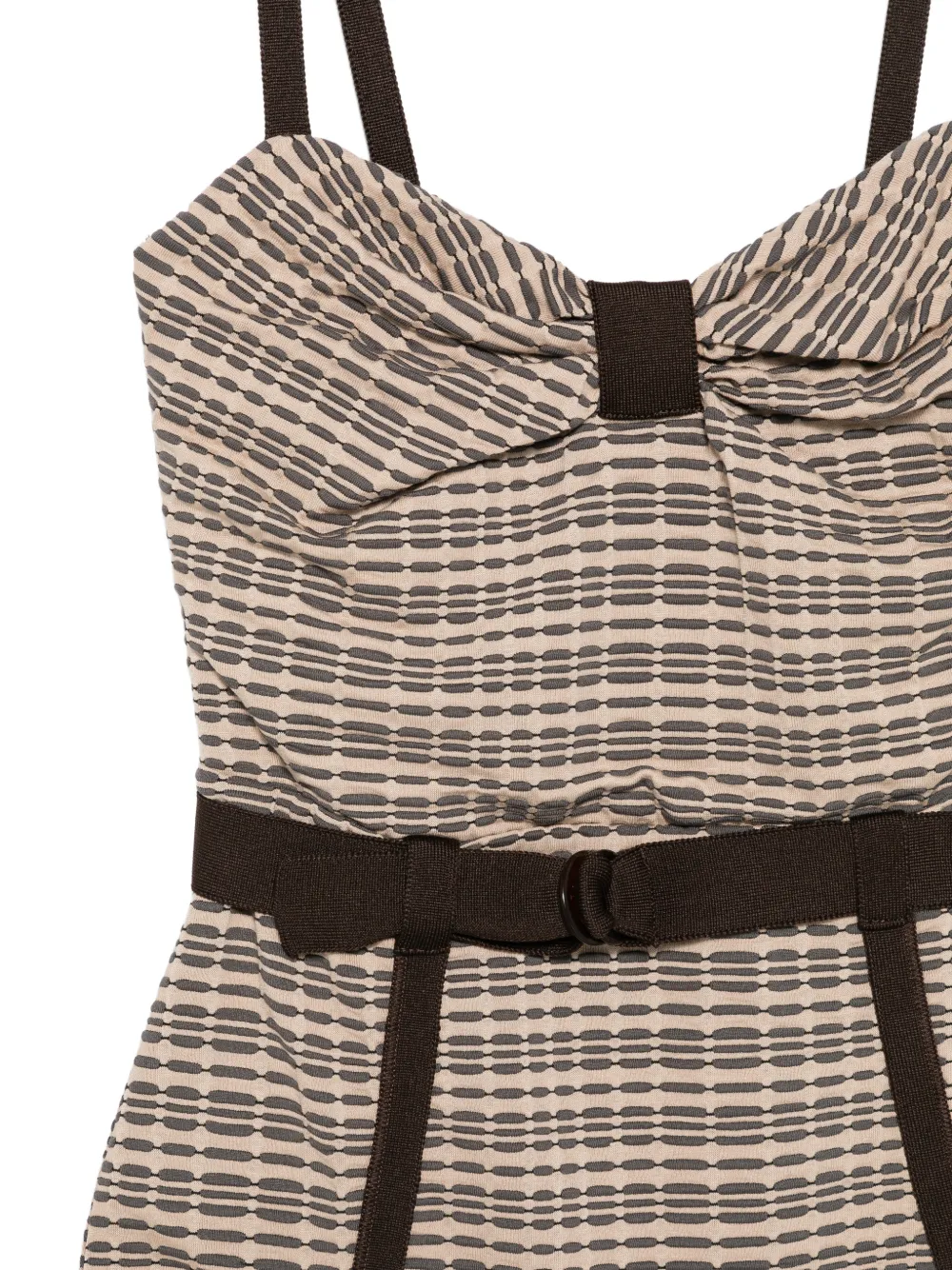 Antonio Marras Top met ceintuur en patroon Beige