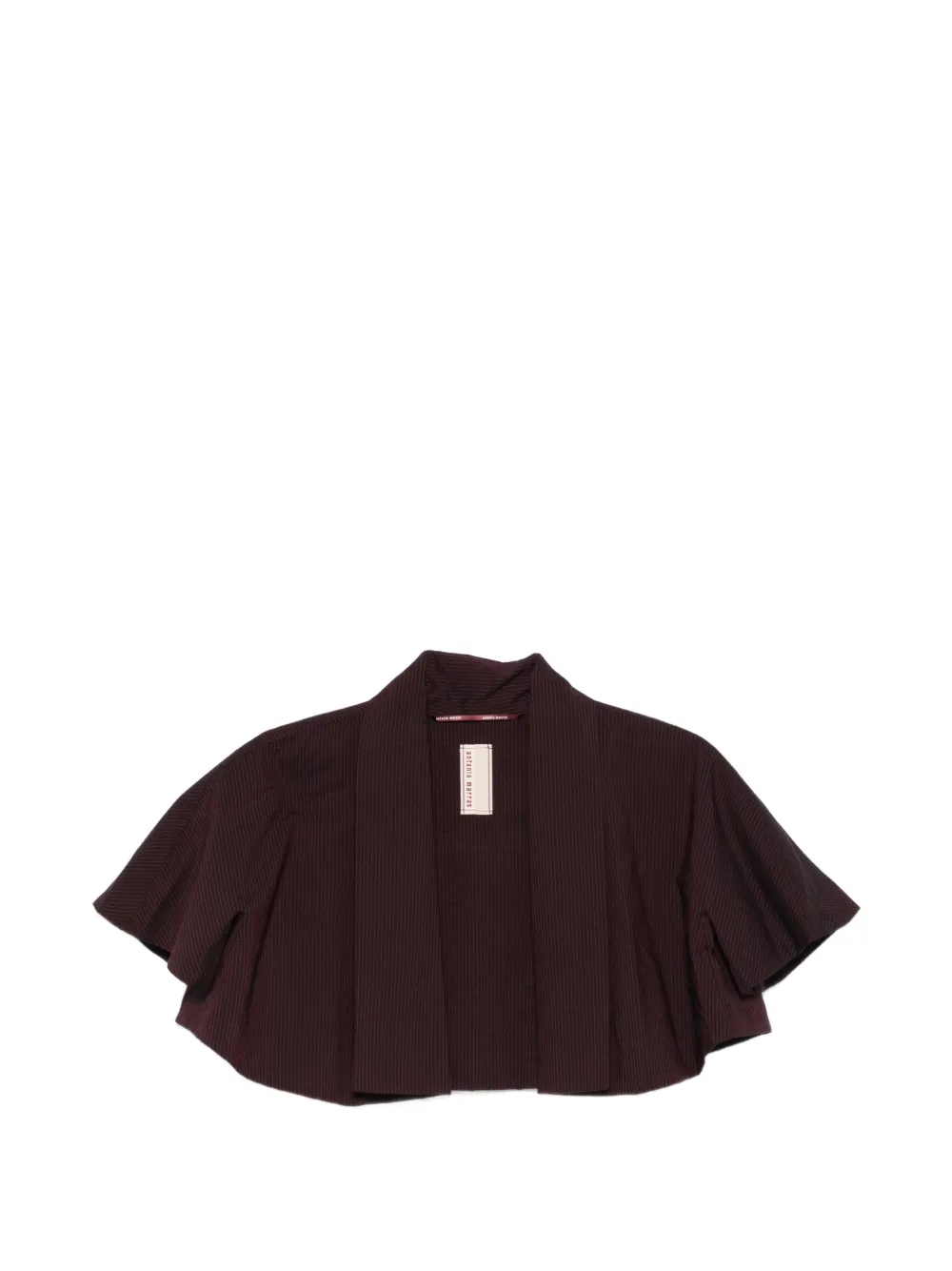 Antonio Marras pinstripe cape - Rot
