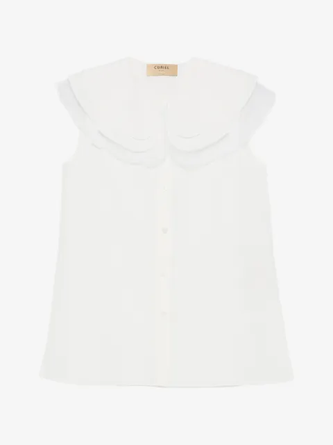 Curiel blouse à col volanté