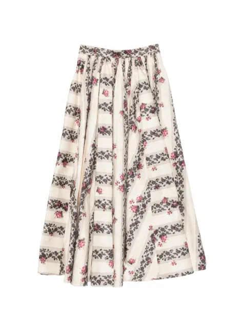 Antonio Marras floral-print striped maxi skirt