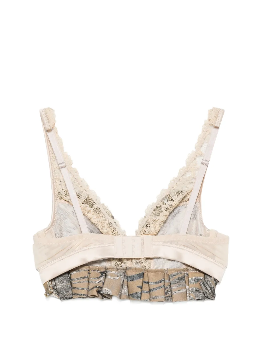 Antonio Marras Bh met ruches en kanten afwerking Beige