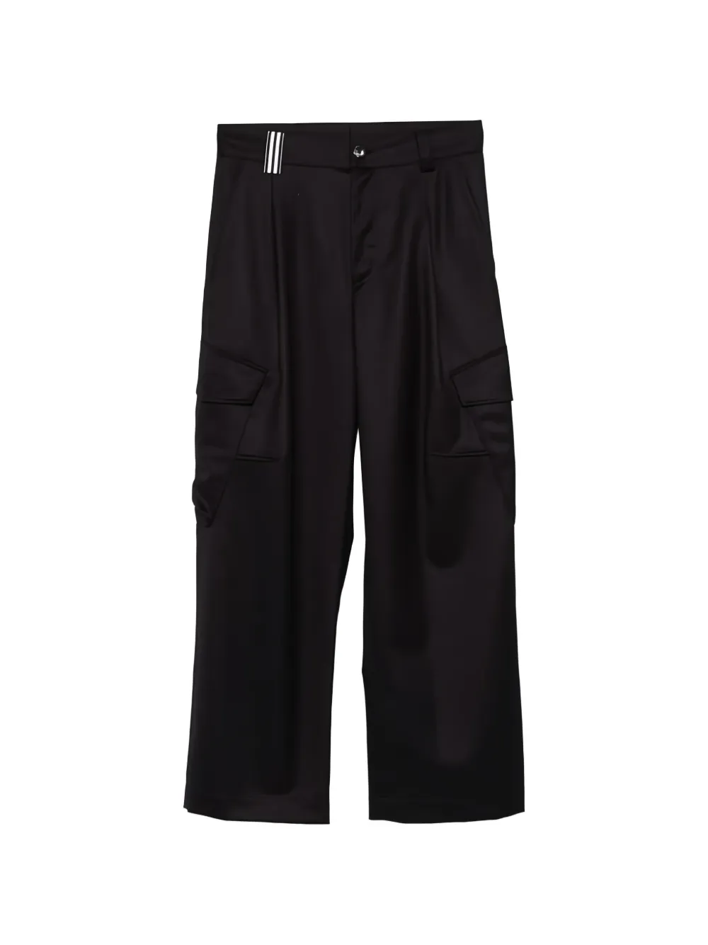 marina yee pleated wool cargo pants - Nero