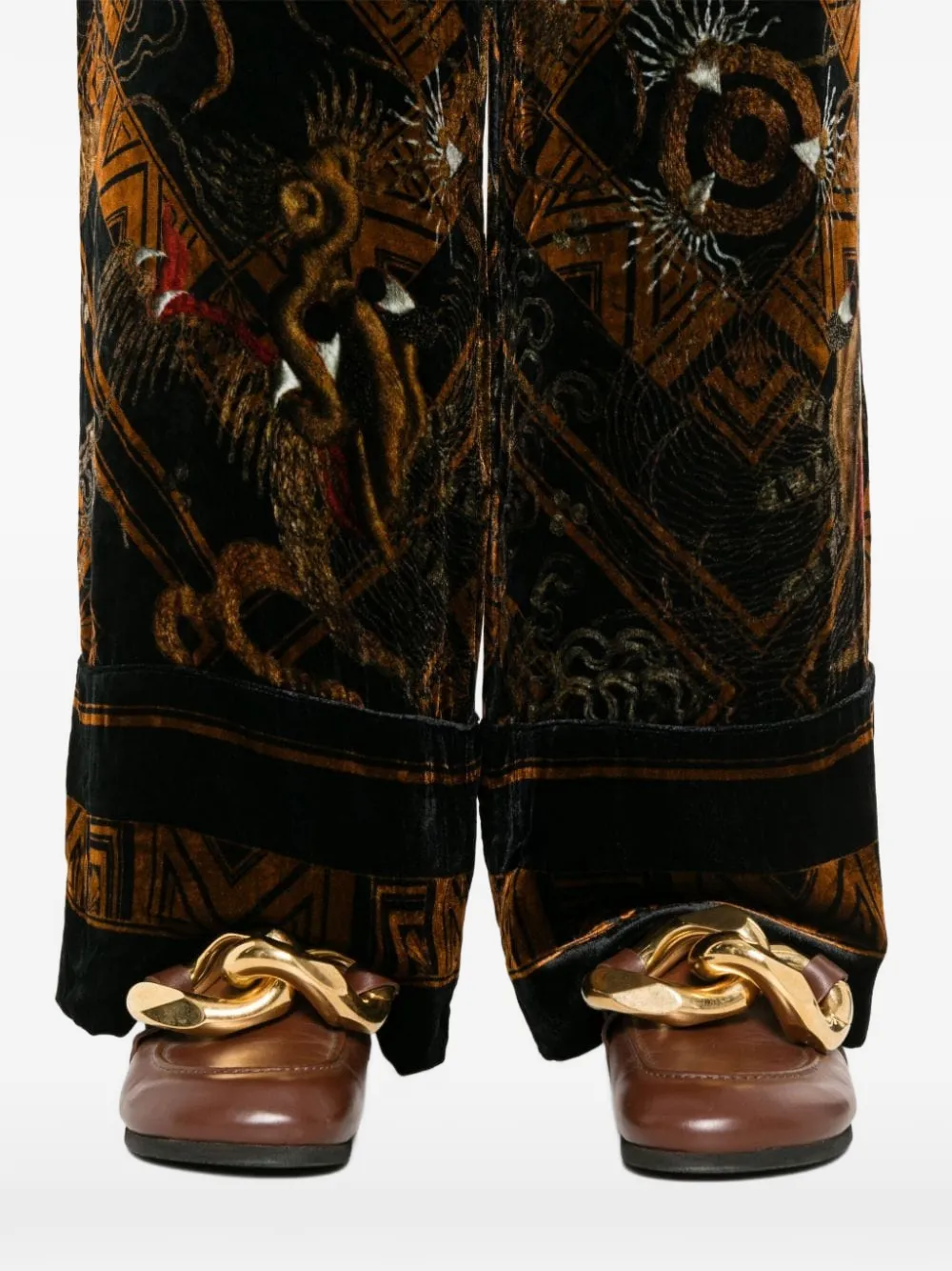 Pierre-Louis Mascia Kanpur broek met draakprint Zwart