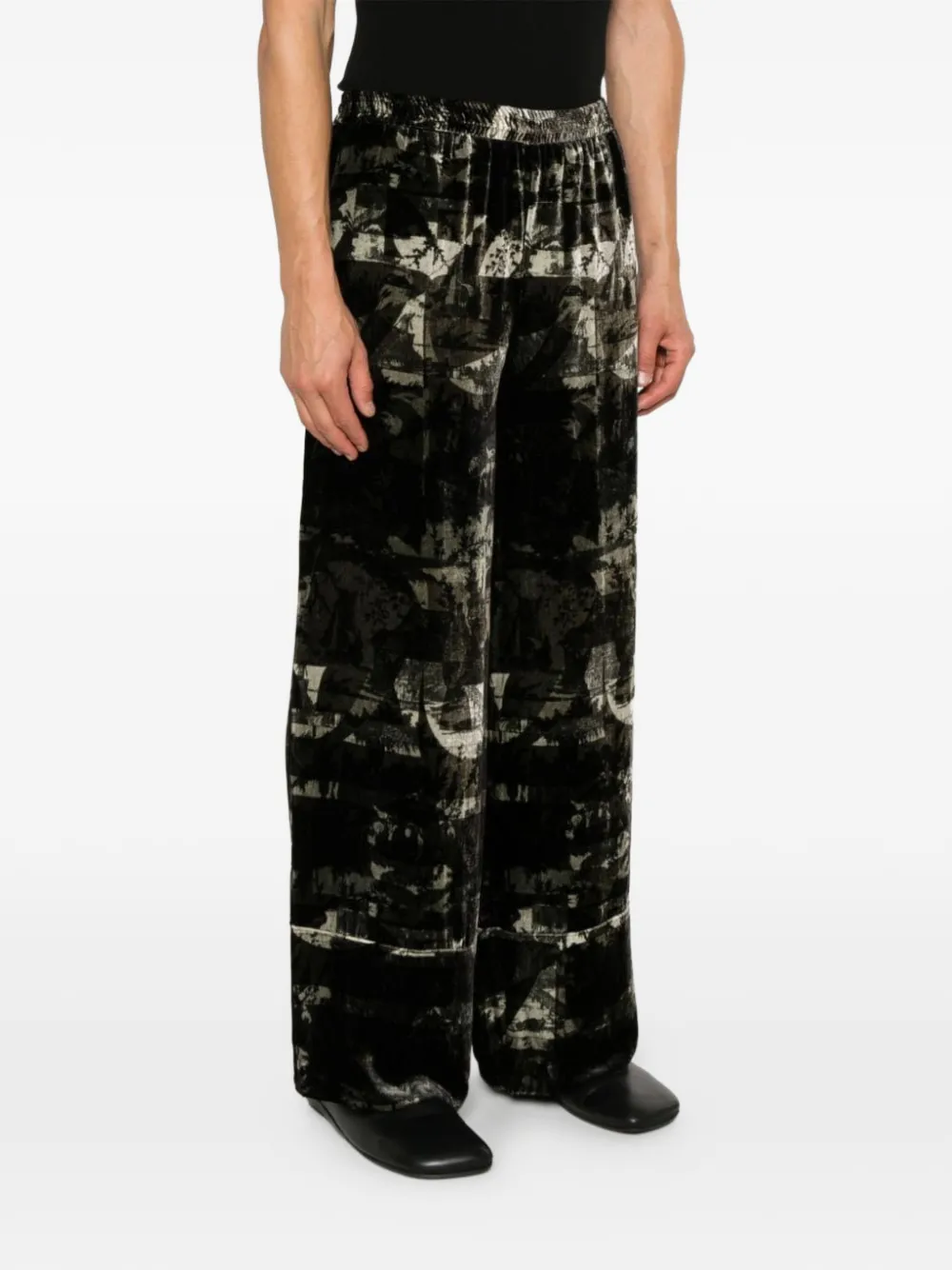 Pierre-Louis Mascia Kanada broek met draakprint Zwart