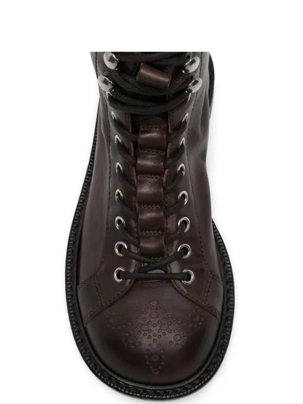 Versace Billy lace-up Brogue Boots | Brown | FARFETCH display picture 2
