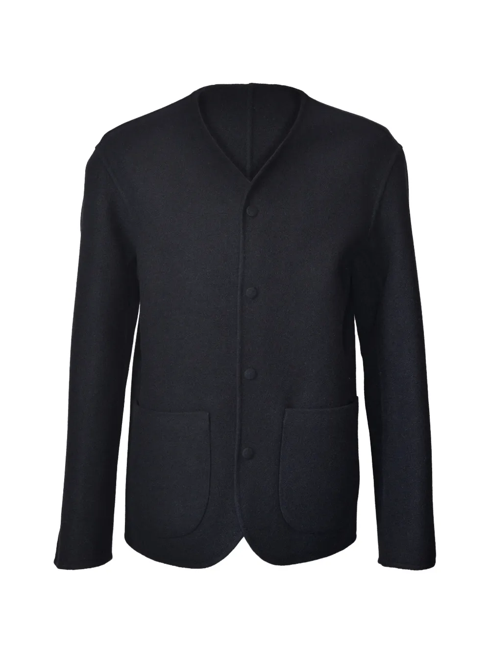 Meta Campania Collective collarless V-neck jacket - Nero