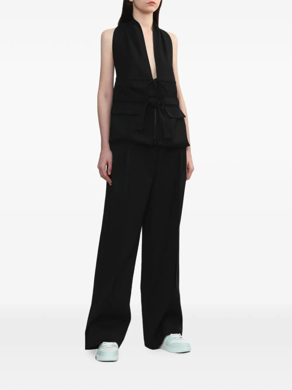  Botter Pantalones De Vestir Con Abertura Frontal - Azul 