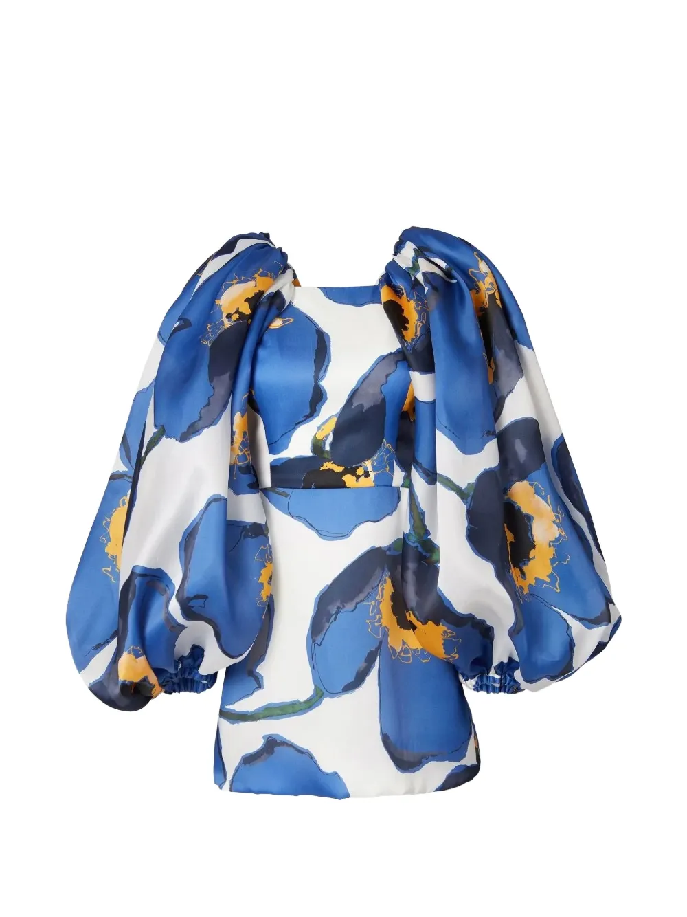 Carolina Herrera floral-print mini dress - Blu