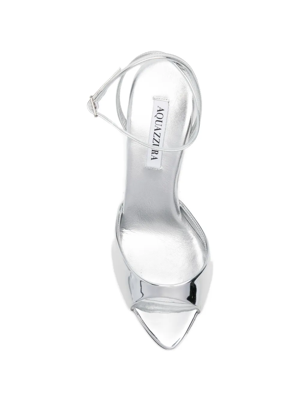 Aquazzura Juno sandalen met enkelbandje Zilver