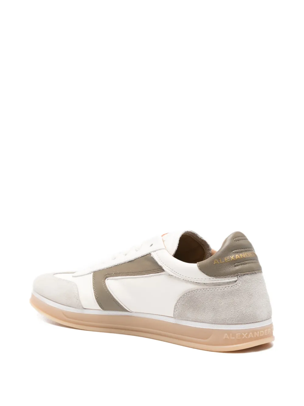 Alexander Smith Thames panelled leather sneakers Beige