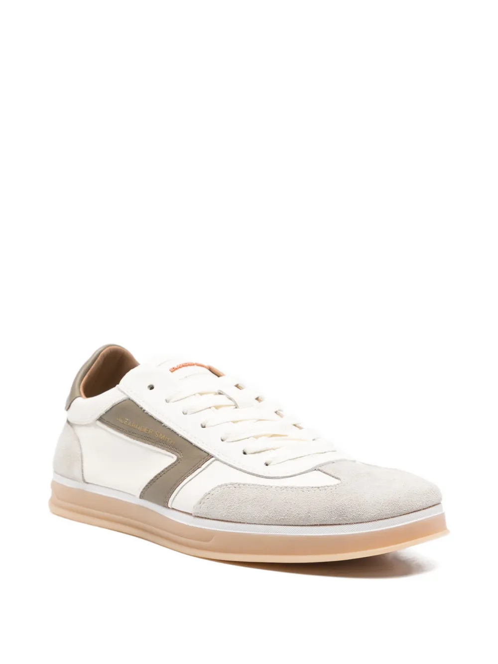Alexander Smith Thames panelled leather sneakers Beige