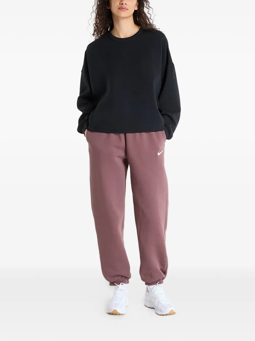 Nike Sweater met ronde hals Zwart