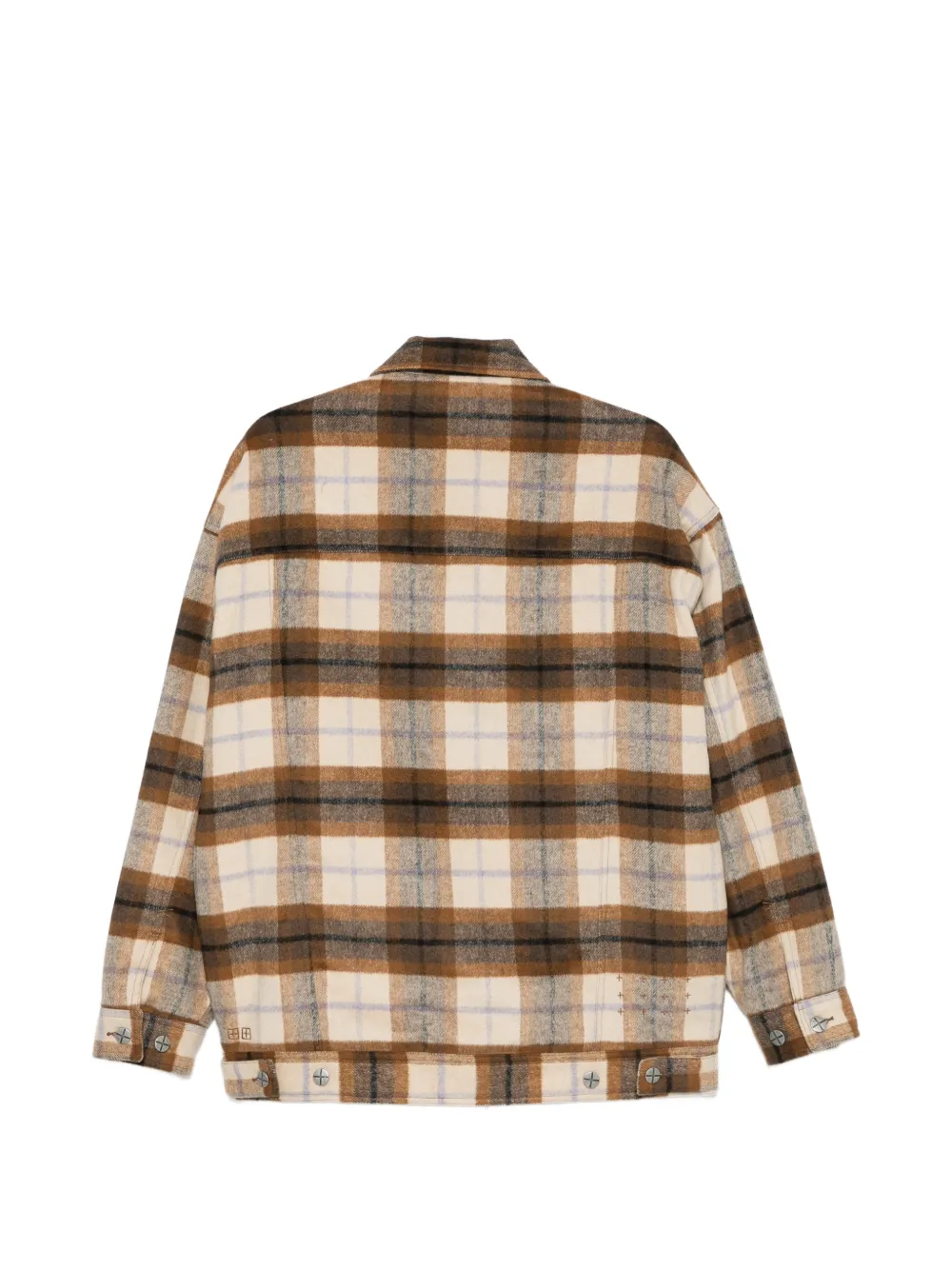  Ksubi Plaid Oversized Jacket - Neutrals 