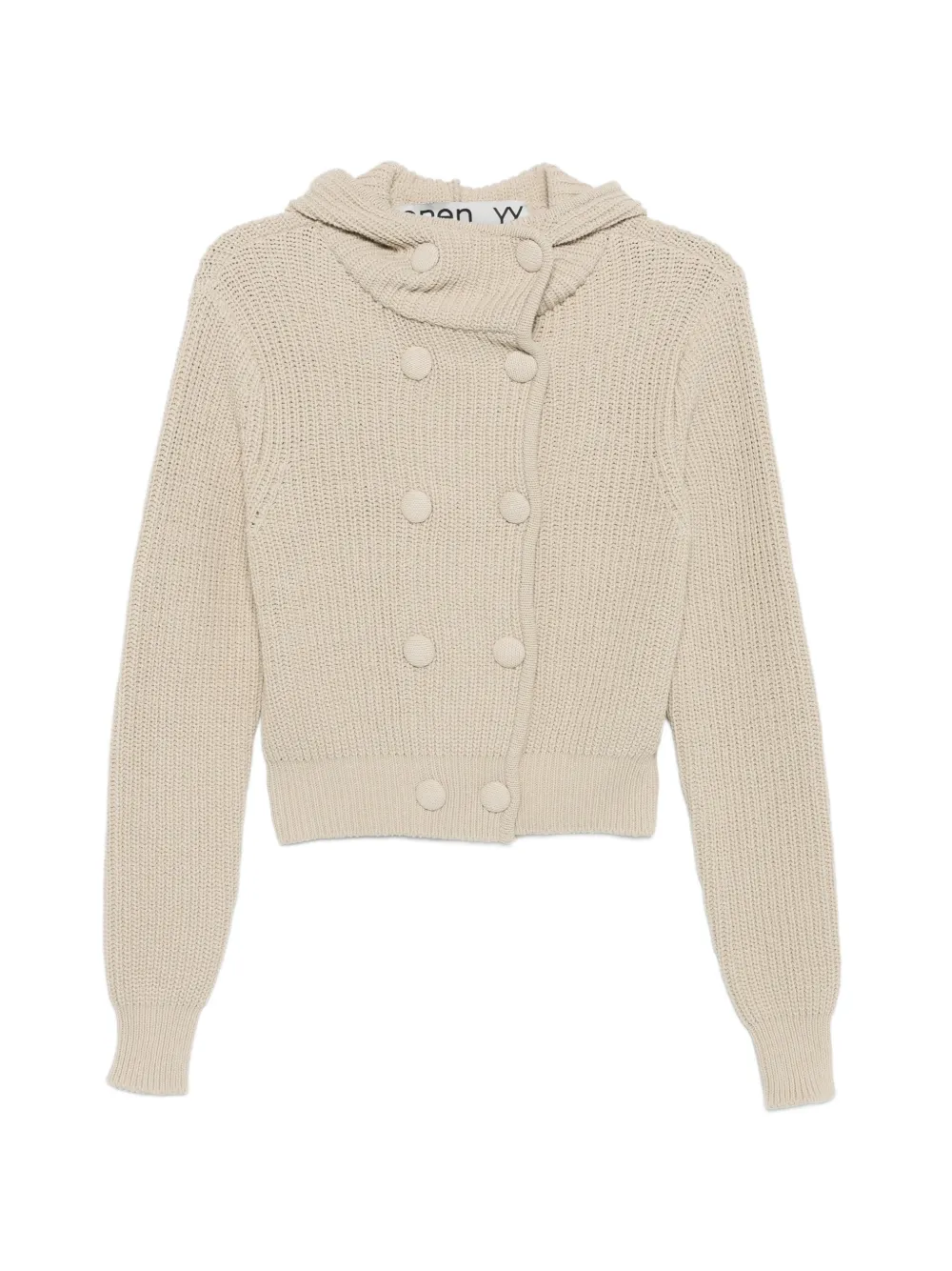 Open YY hooded cardigan - Neutrals