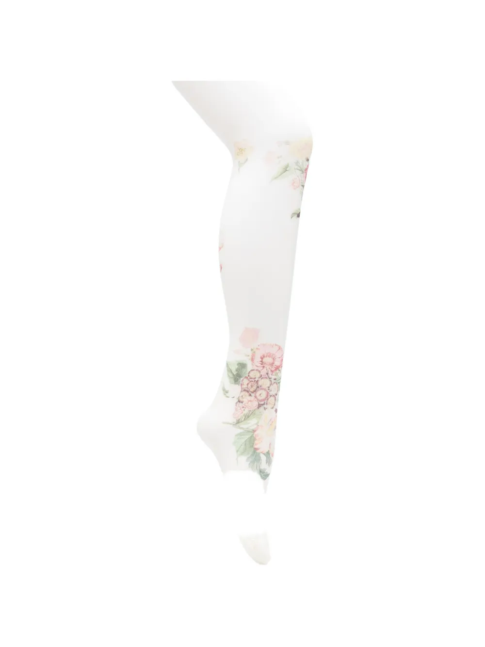 Open YY floral tights - Bianco