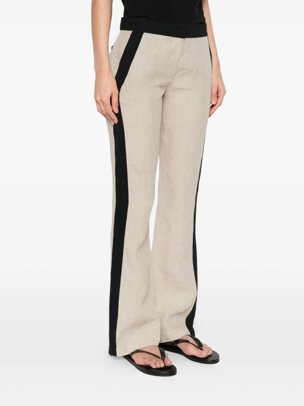  Coperni Contrasting-trim Trousers - Neutrals 
