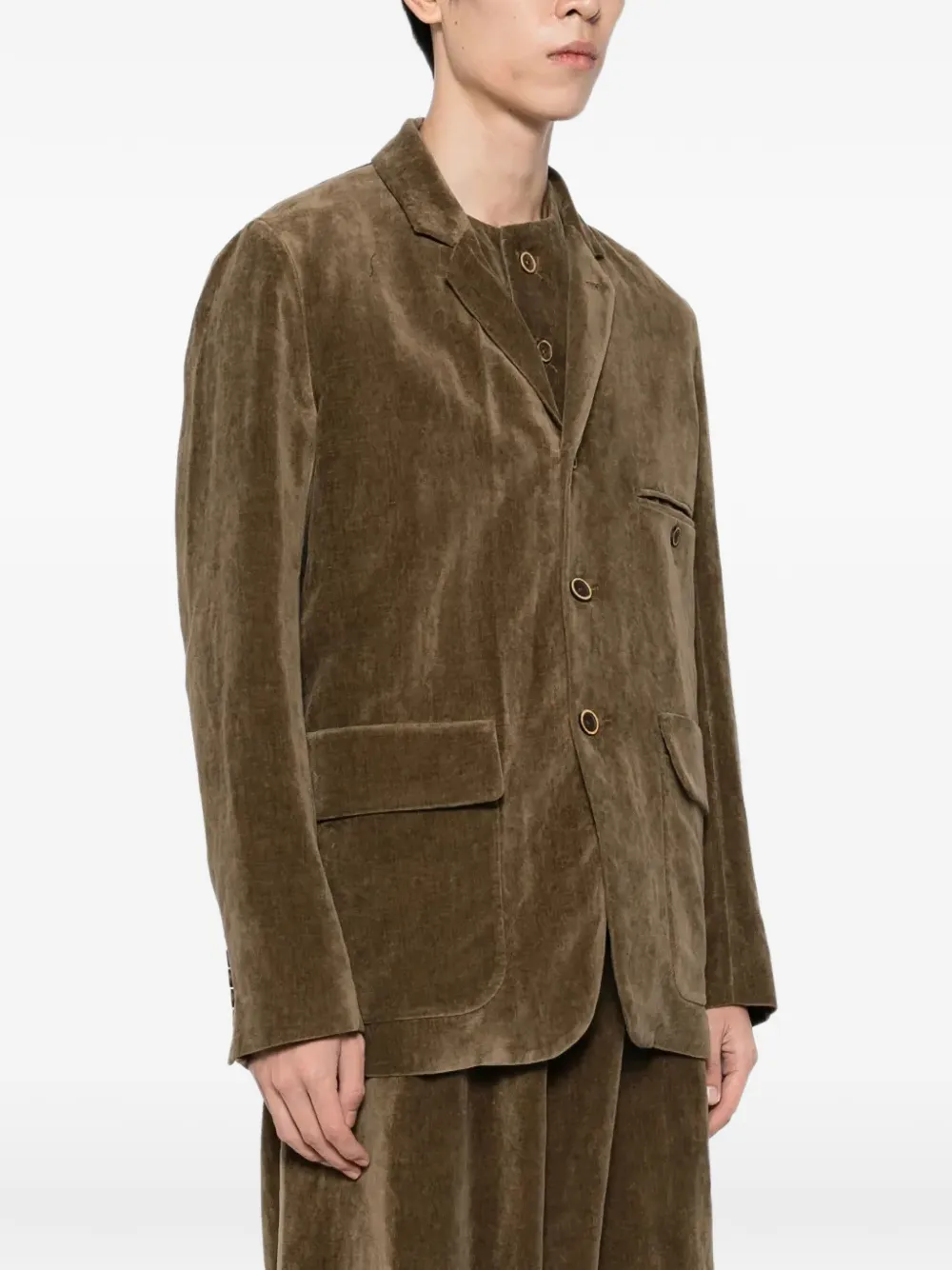  Uma Wang Buttoned Jacket - Brown 