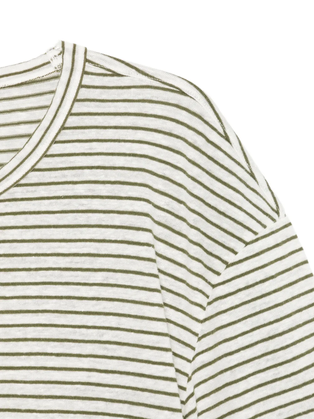 Officine Generale Gestreept T-shirt Beige