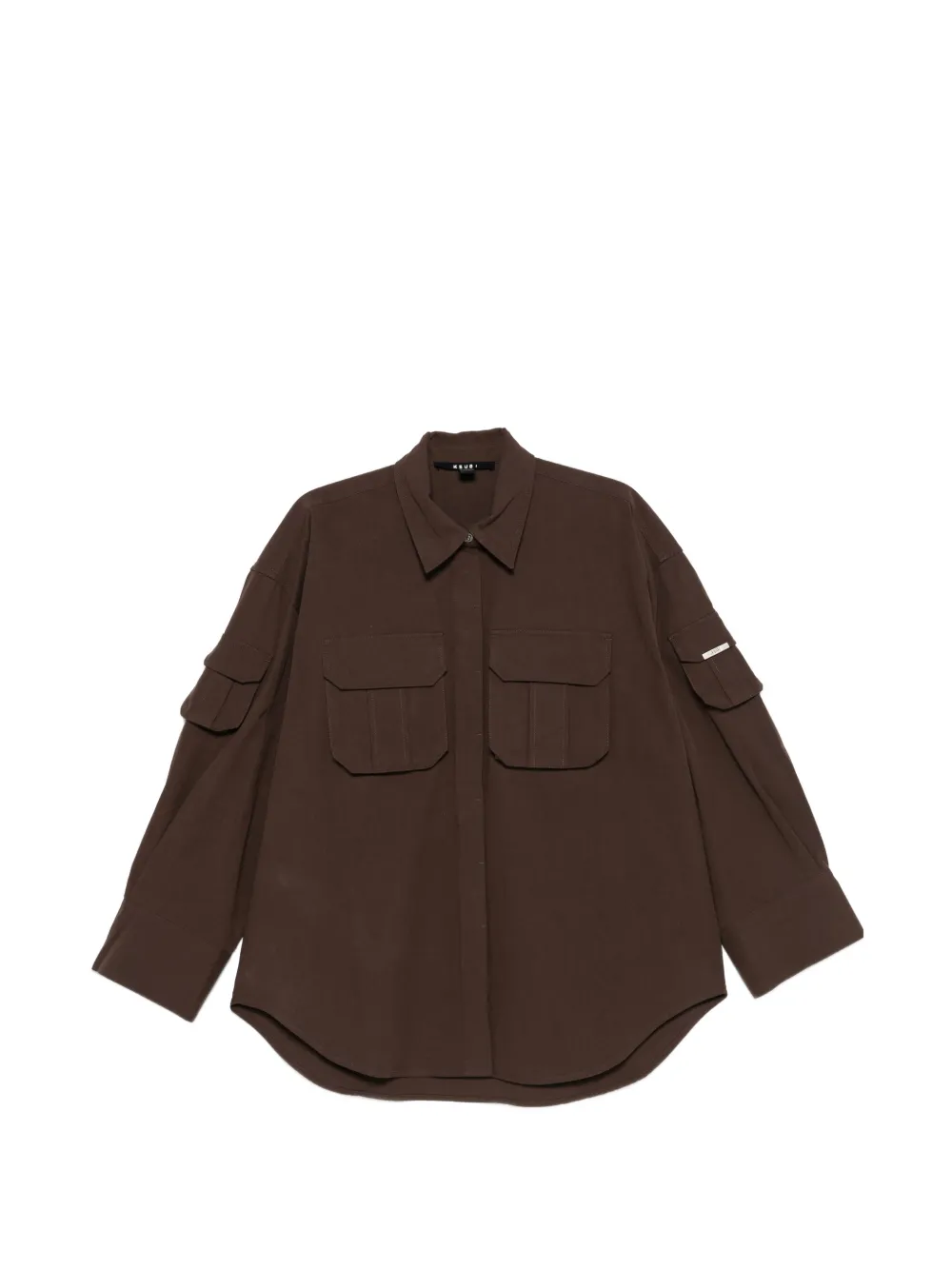 Ksubi button-up overshirt - Marrone
