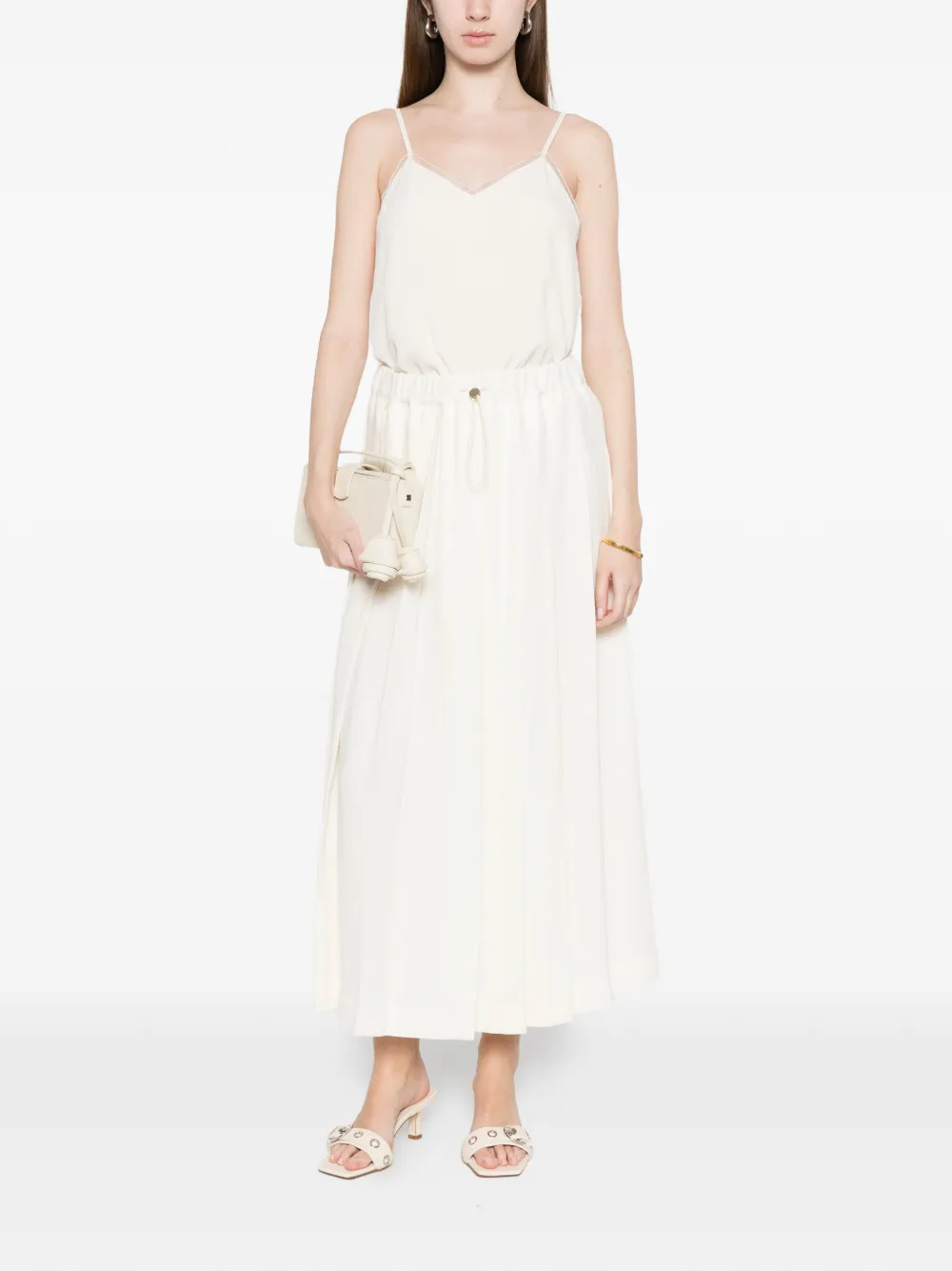 Fabiana Filippi Tanktop met V-hals Beige