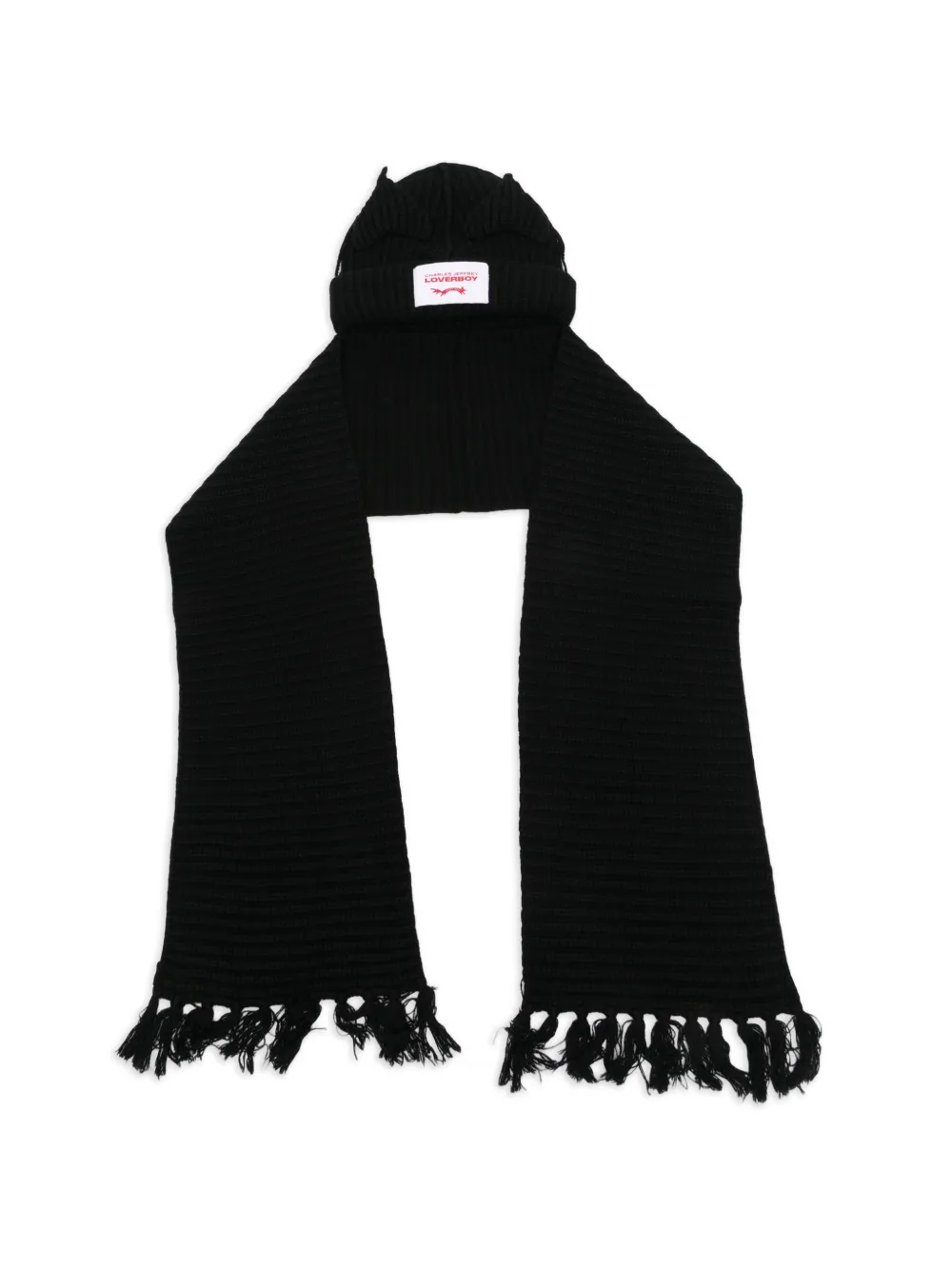Charles Jeffrey Loverboy chunky ears beanie hat - Nero