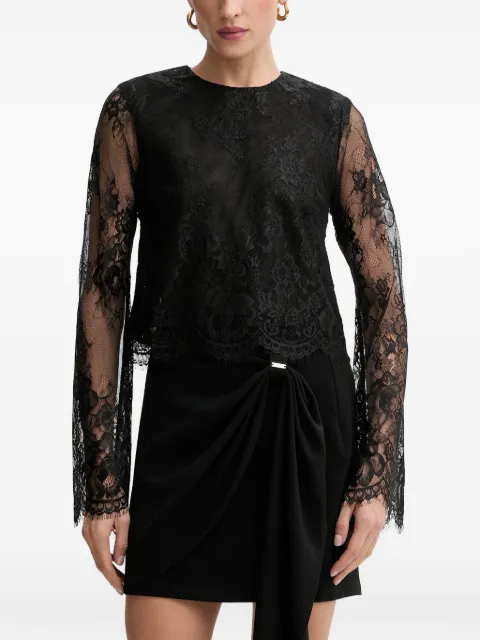Bardot lace long-sleeve blouse
