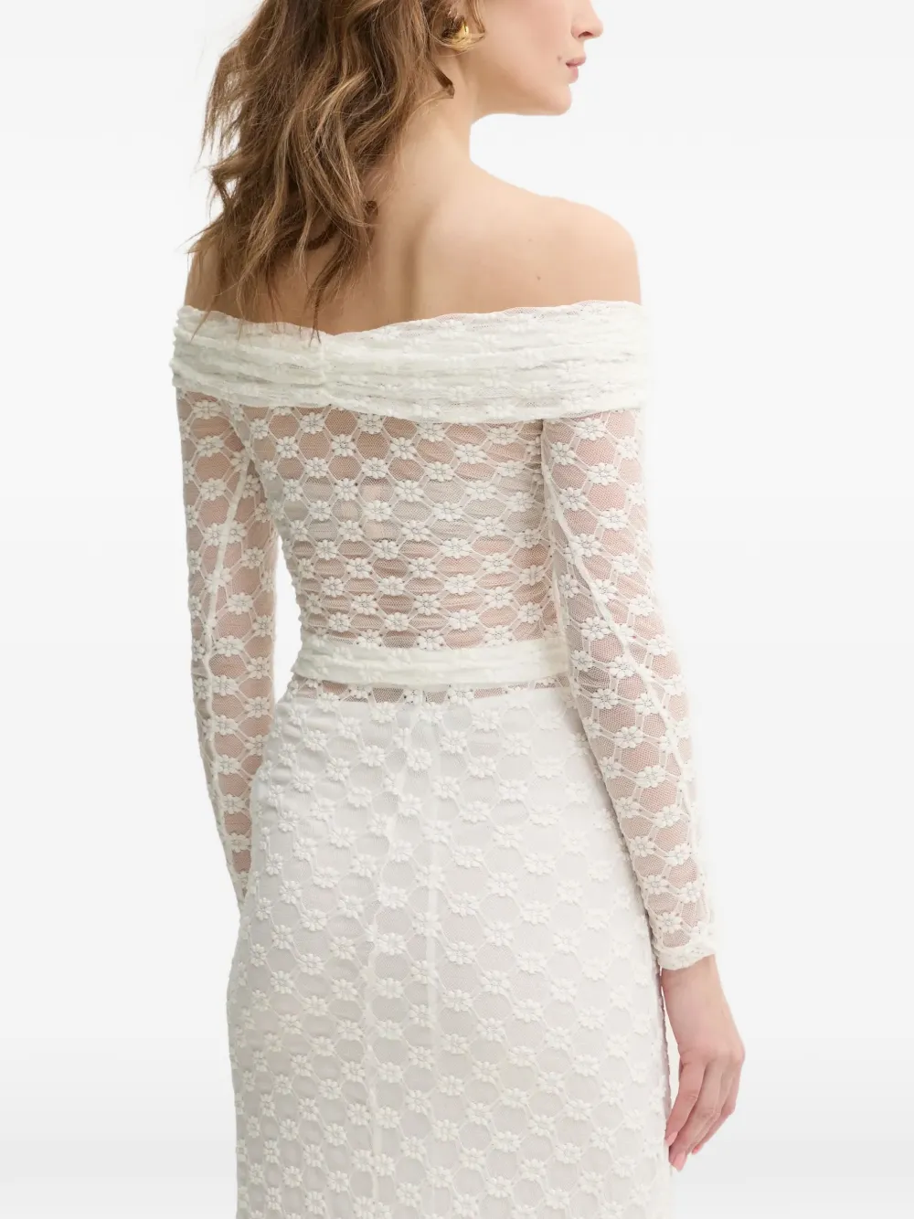 Bardot Adoni off-shoulder top Beige