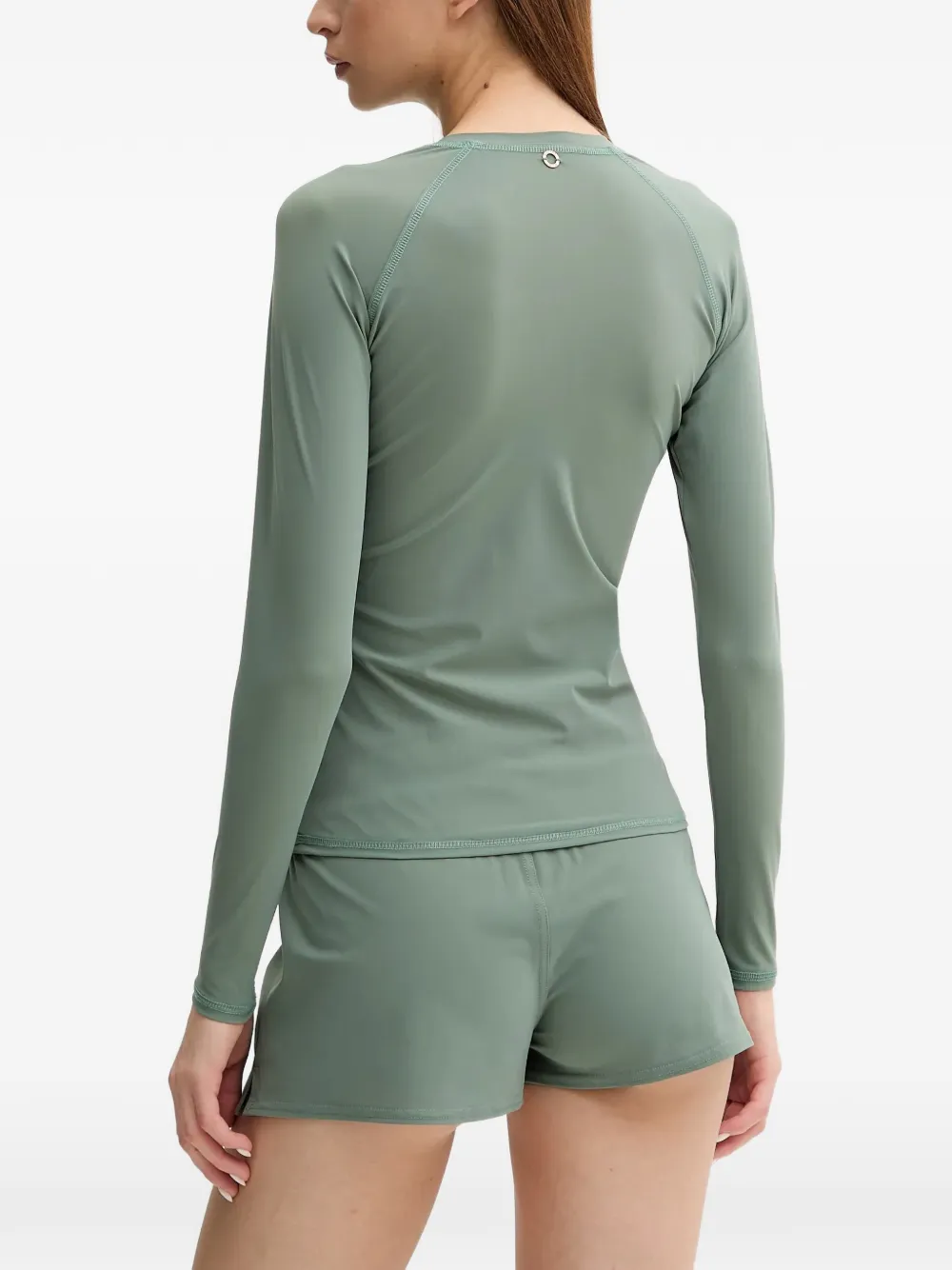 BANANA MOON Oohla Print long-sleeve swim top Groen