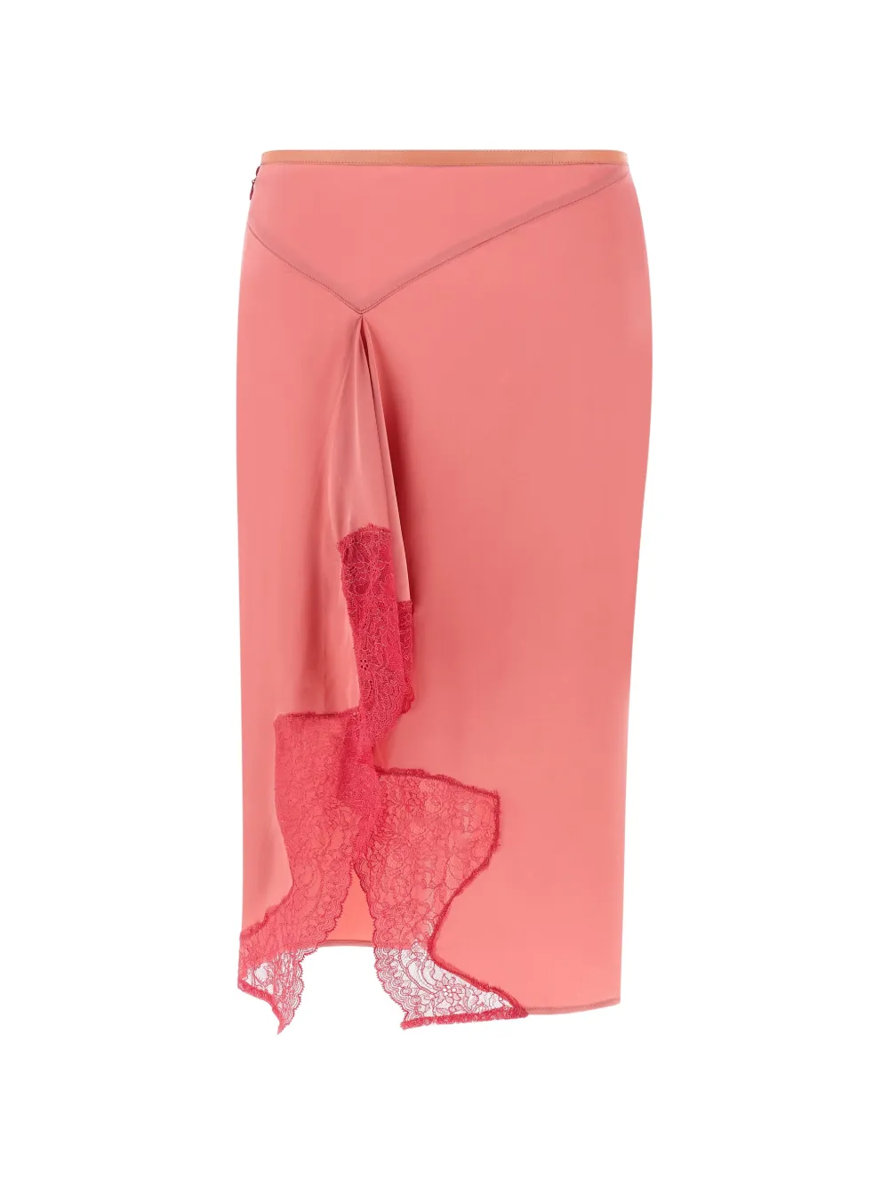 VAILLANT STUDIO lace-detail midi skirt - Rosa