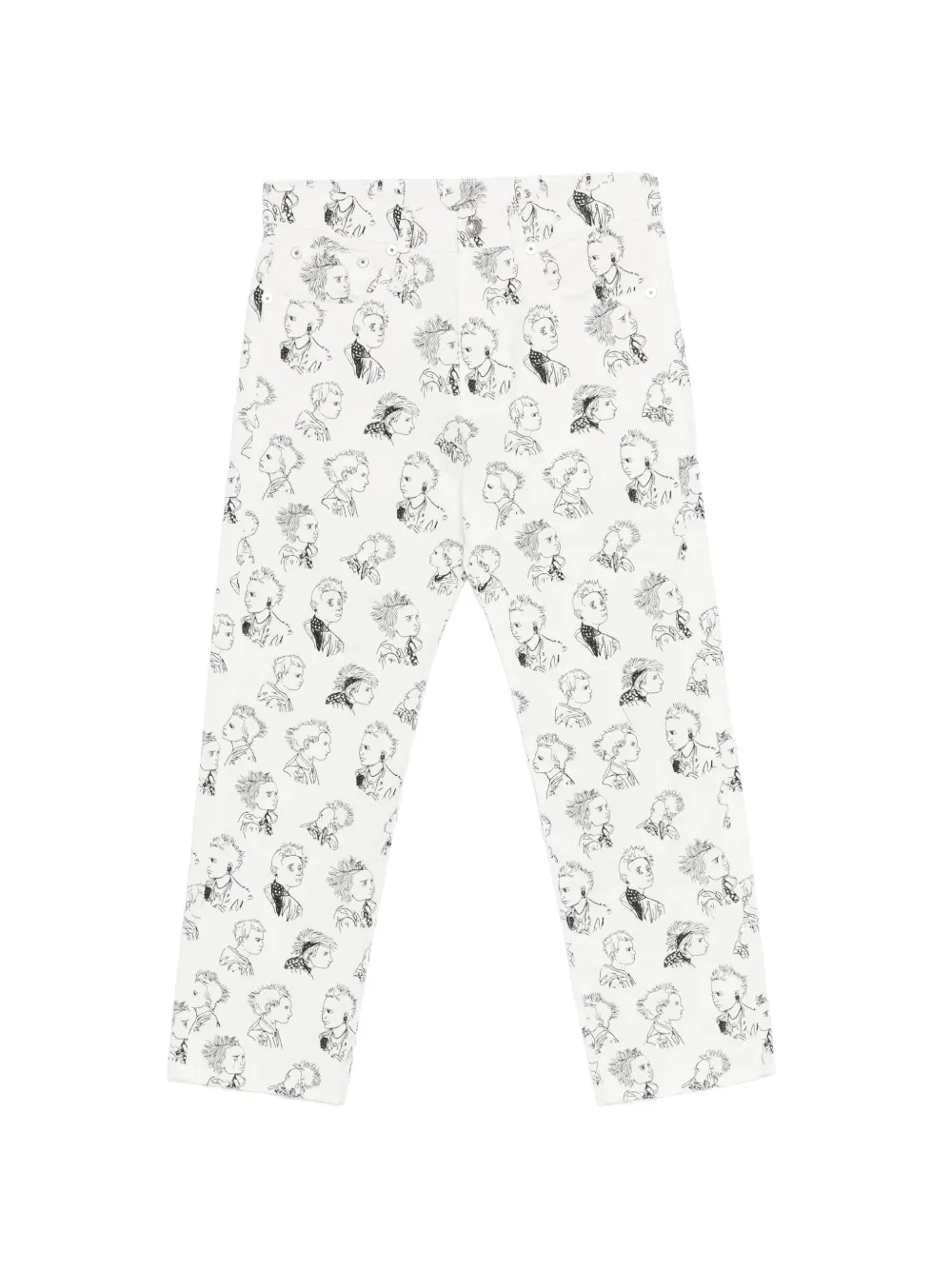 R13 printed jeans - Bianco