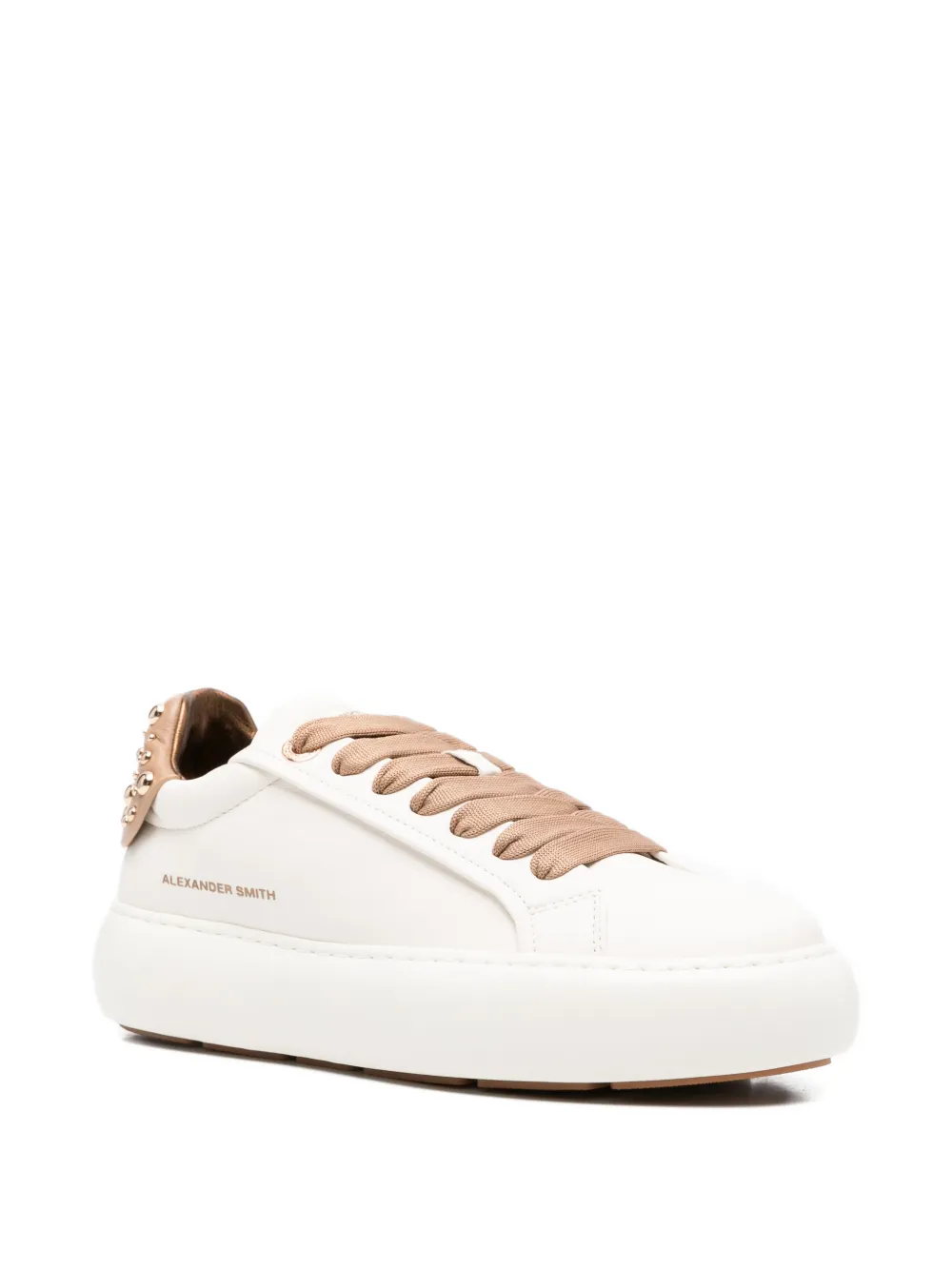 Alexander Smith Soho leren sneakers Beige