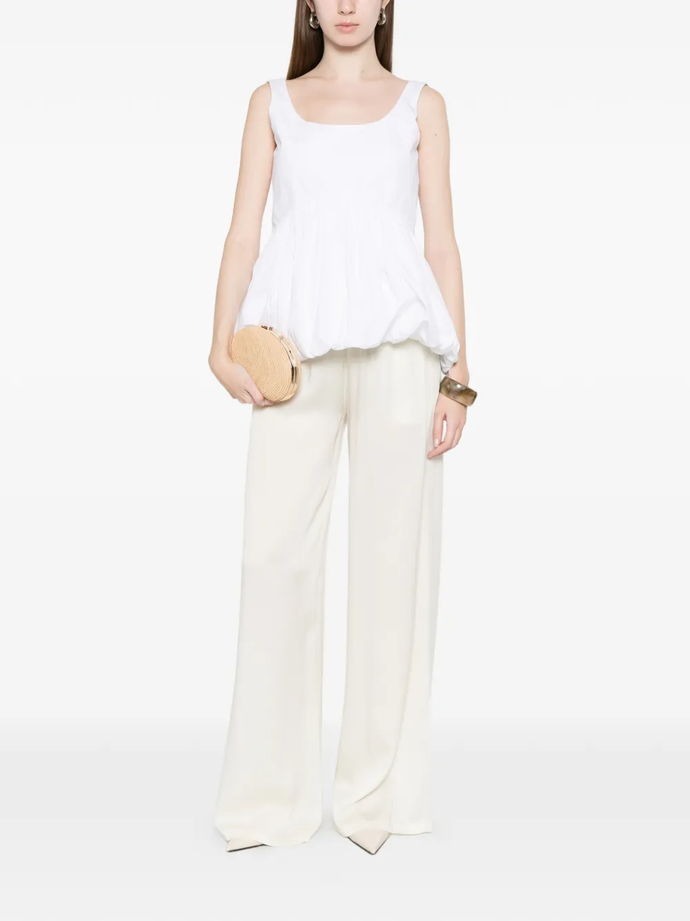 Fabiana Filippi Broek met wijde pijpen Beige