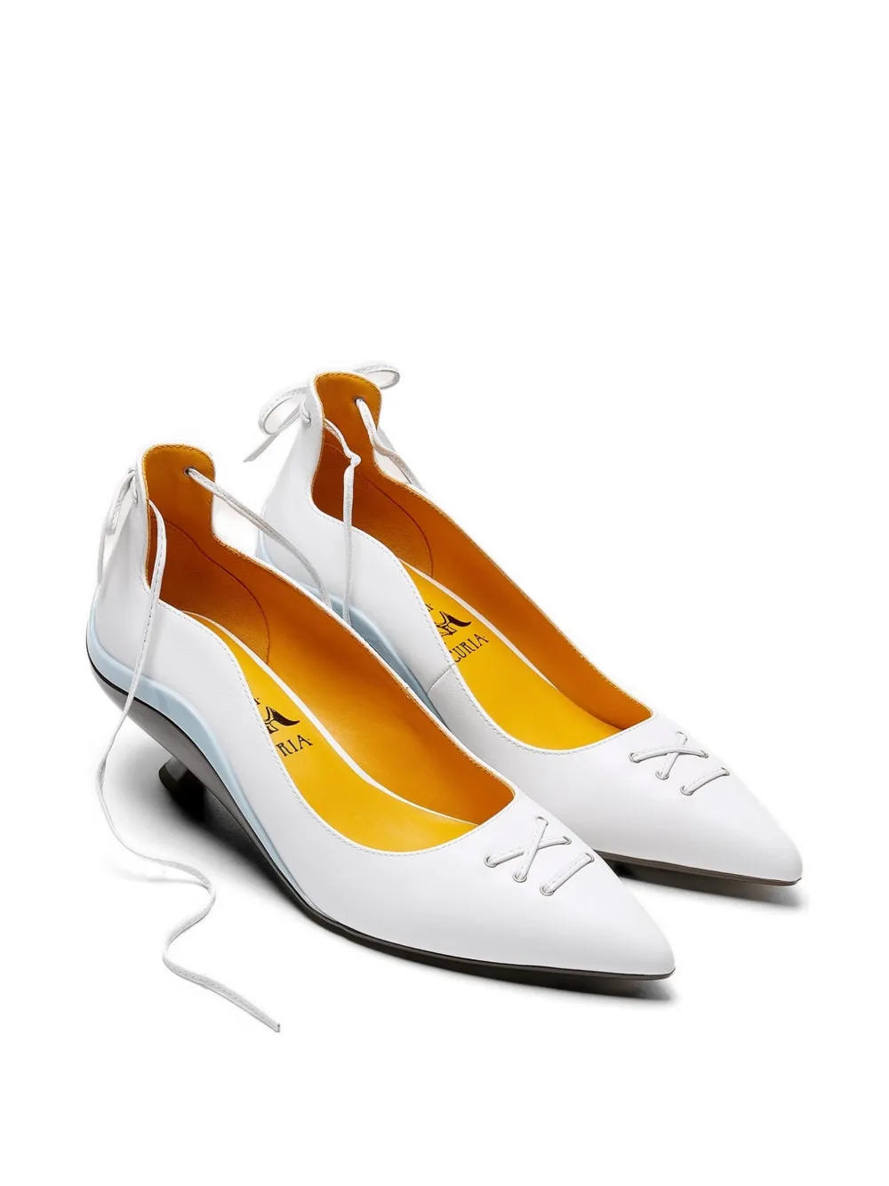 LILI CURIA Evelyn pumps met veters Wit