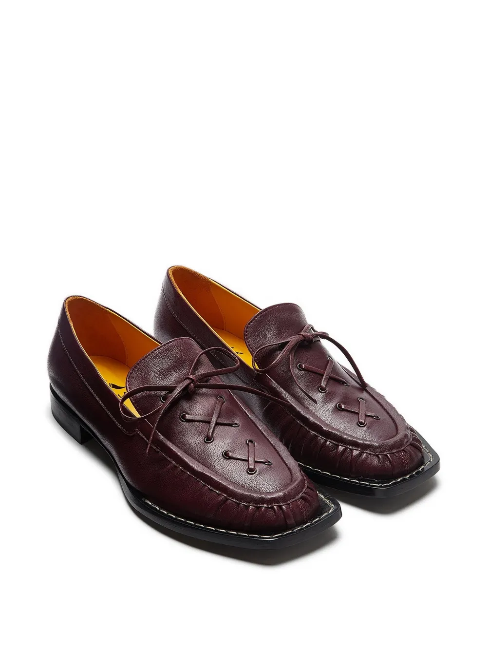 LILI CURIA Beau loafers met veters Bruin