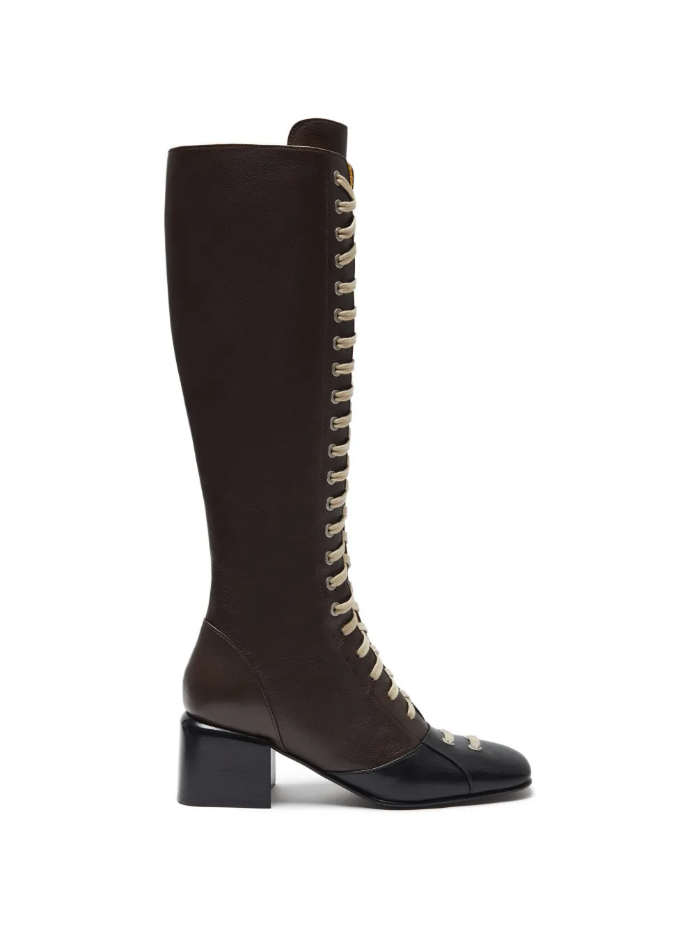 Lili Curia Isadora Lace-up Boots In Brown
