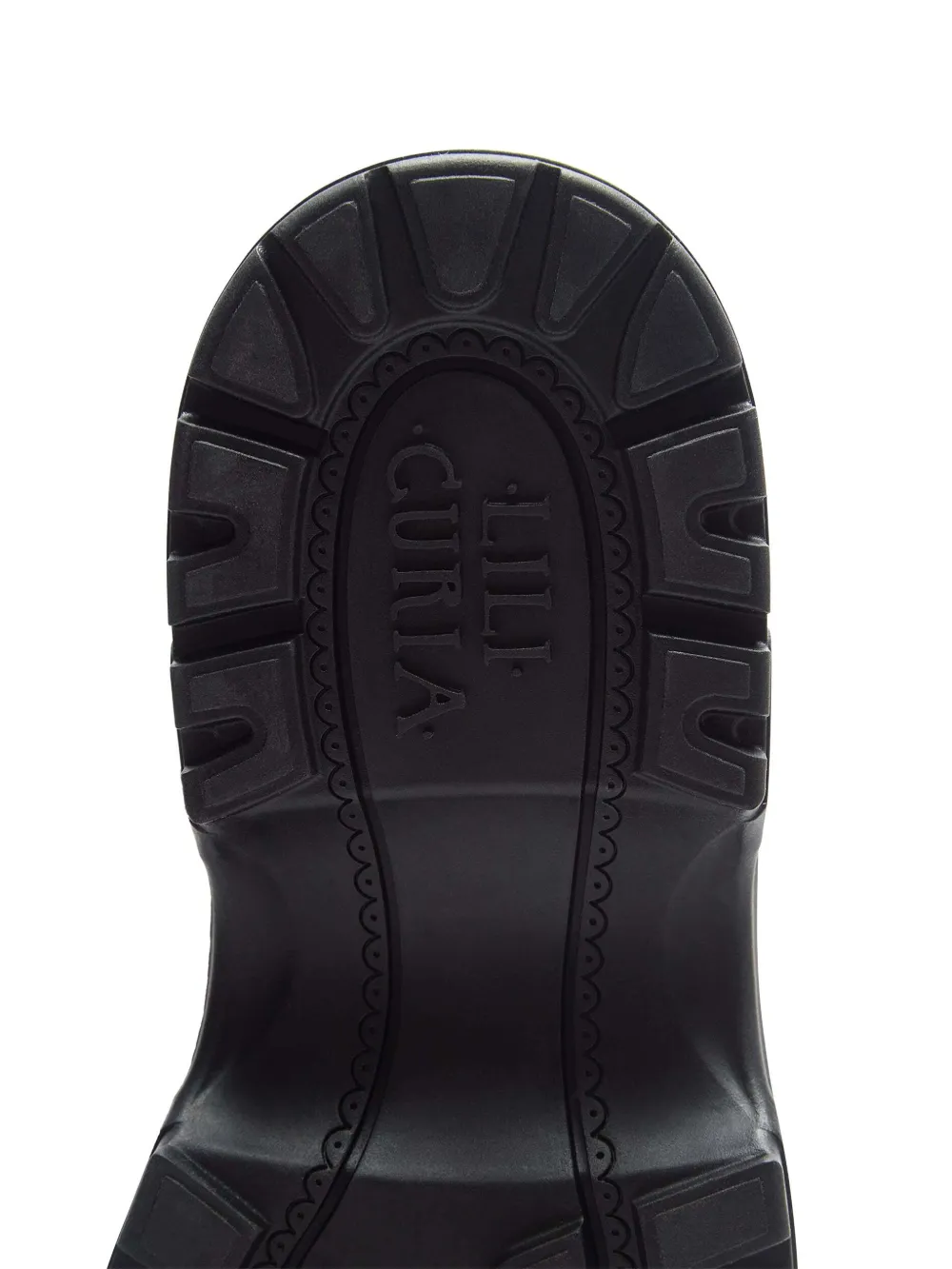 LILI CURIA Eliot platte loafers met veters Zwart