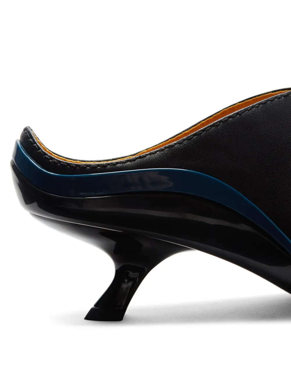 LILI CURIA Victoria Kitten muiltjes met veters Zwart