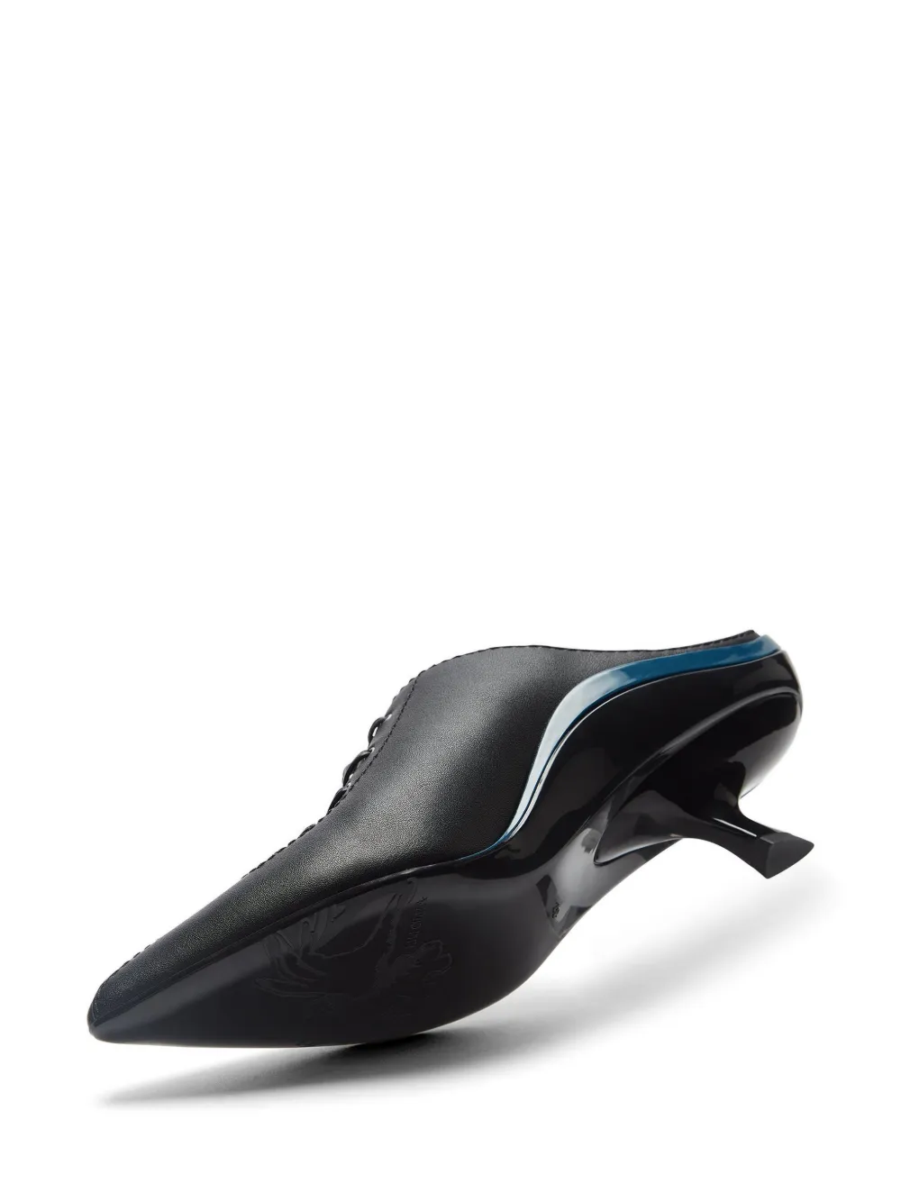 LILI CURIA Victoria Kitten muiltjes met veters Zwart