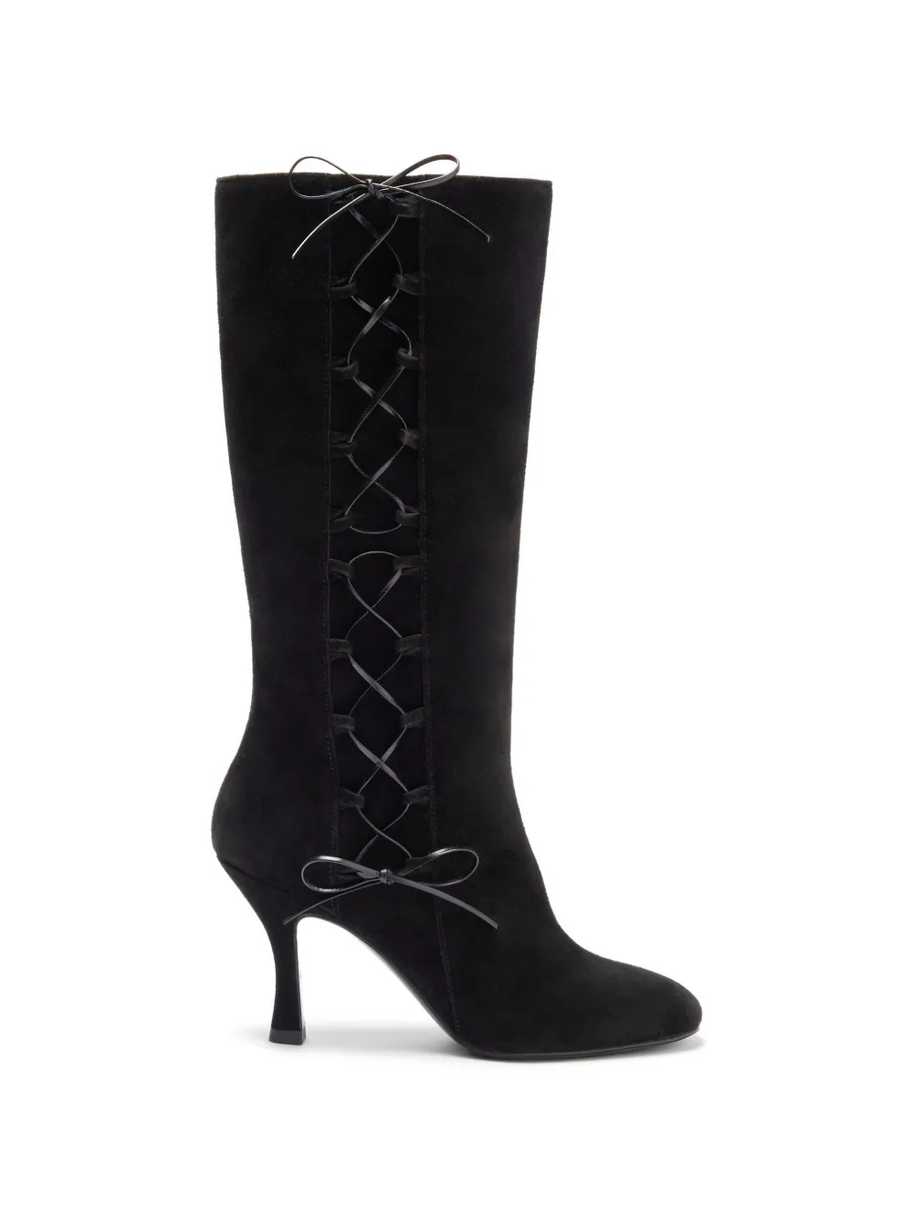 Lili Curia Jacqueline Pull On Lace-up Boots In Black
