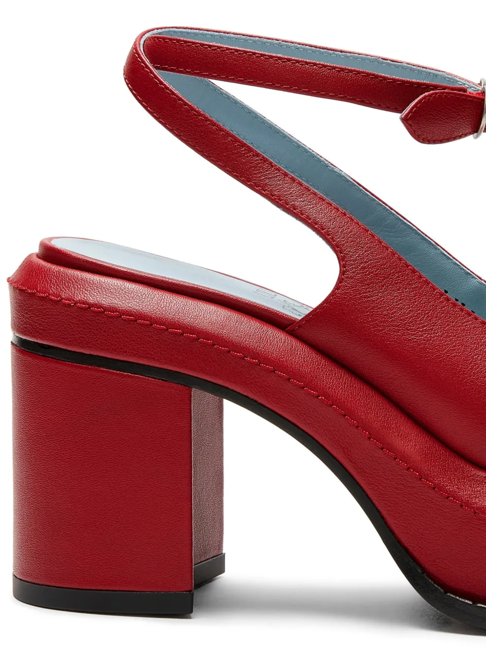 LILI CURIA Nico muiltjes met plateauzool en hak Rood