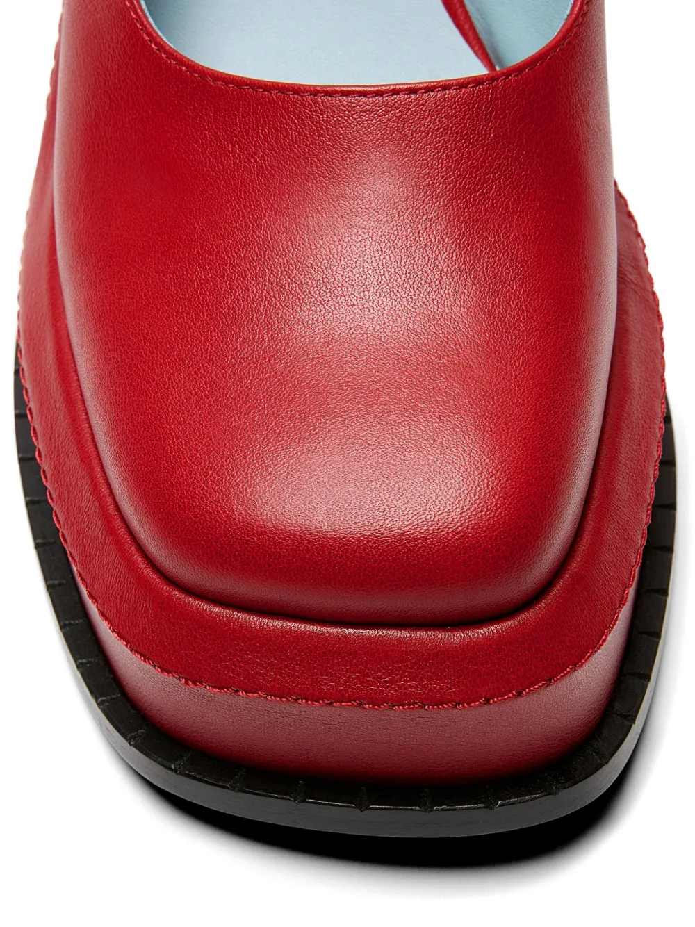 LILI CURIA Nico muiltjes met plateauzool en hak Rood