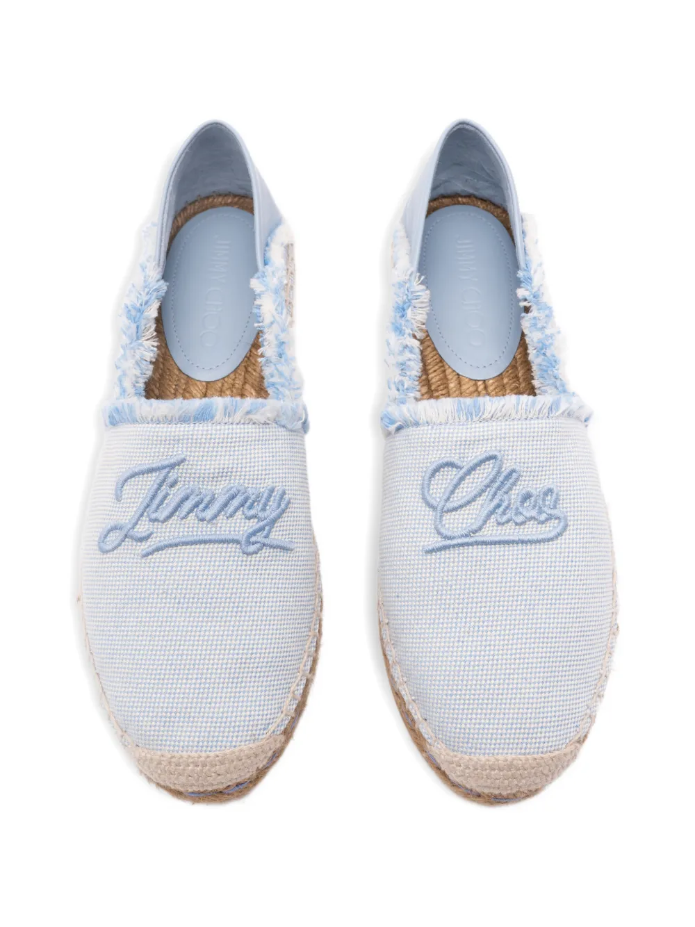 Jimmy Choo Espadrilles met logo en franje Blauw
