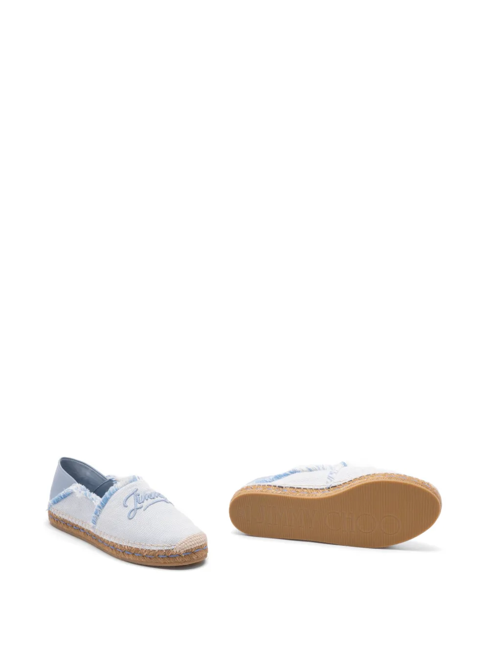 Jimmy Choo Espadrilles met logo en franje Blauw