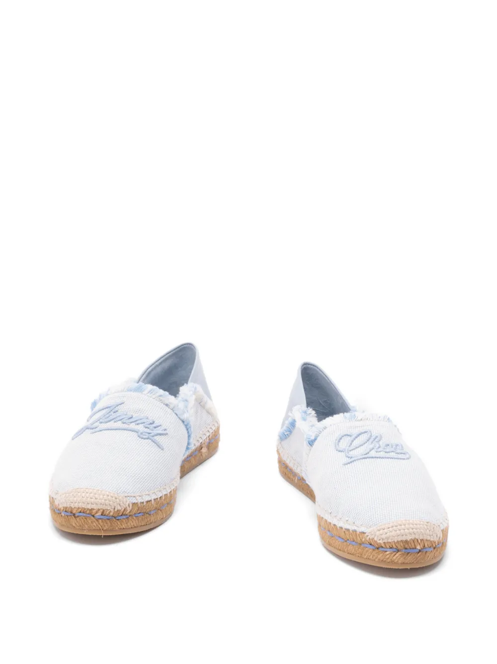 Jimmy Choo Espadrilles met logo en franje Blauw