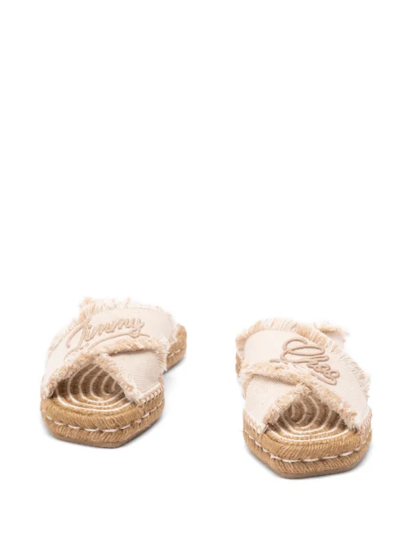 Jimmy Choo スクエアトゥ サンダル | ニュートラル | FARFETCH JP