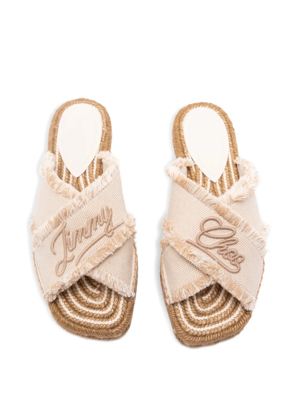 Jimmy Choo Square Toe Sandals In Neutral