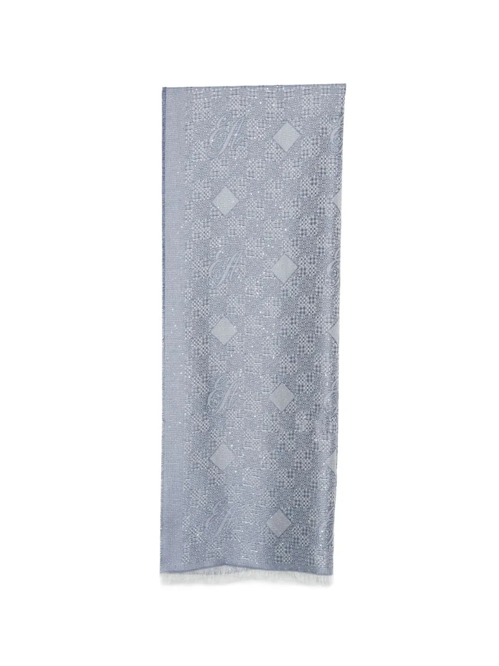 Emporio Armani geometric scarf - Blu