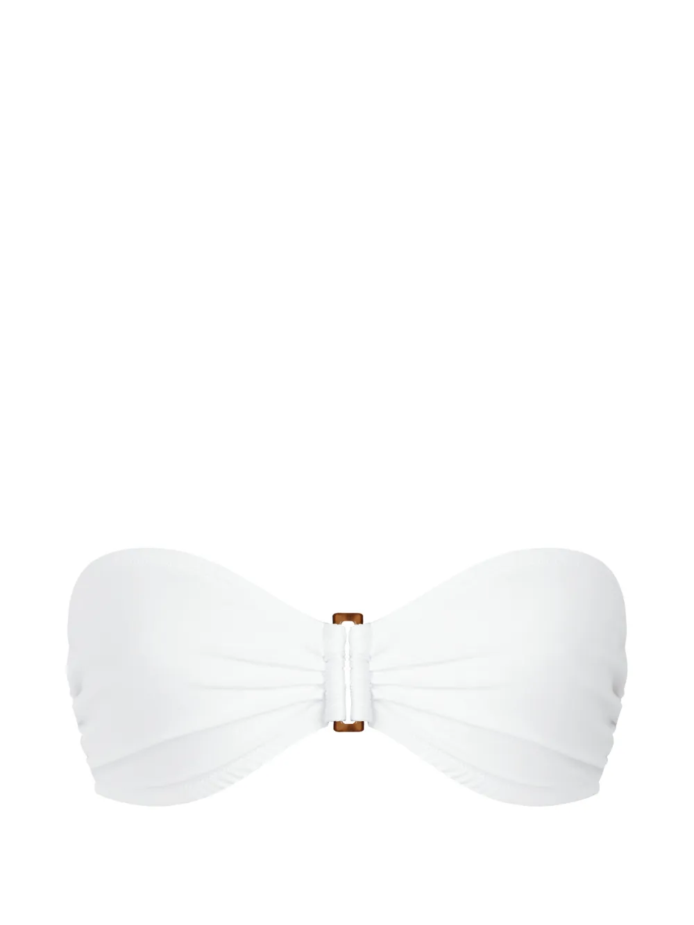 Vilebrequin ring-detail bandeau-style bikini top - Bianco