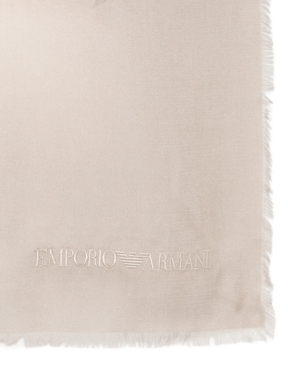 Emporio Armani Sjaal met franje Beige